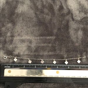 Sterling silver flower charm bracelet